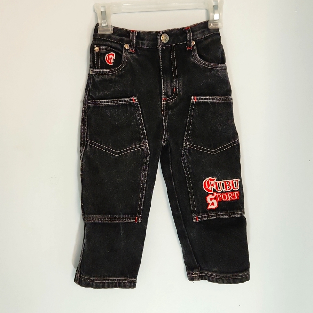 FUBU Sport black toddler jeans sz 2T